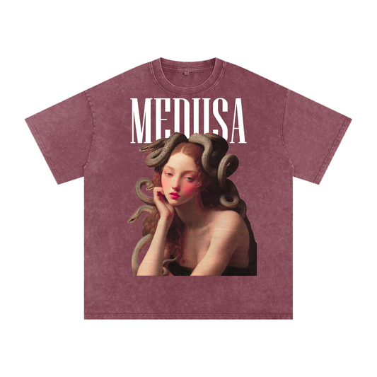 Medusa Unisex Snow Washed Cotton T-Shirt