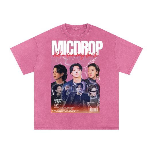 Bts rapline Snow Washed Oversized Cotton T-Shirt