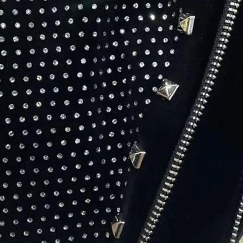 High Quality Paisley Heavy Industry Rhinestones jacket