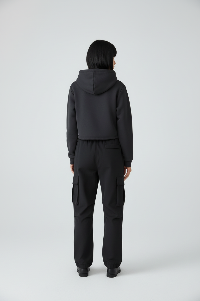 Black hoodie on a white background