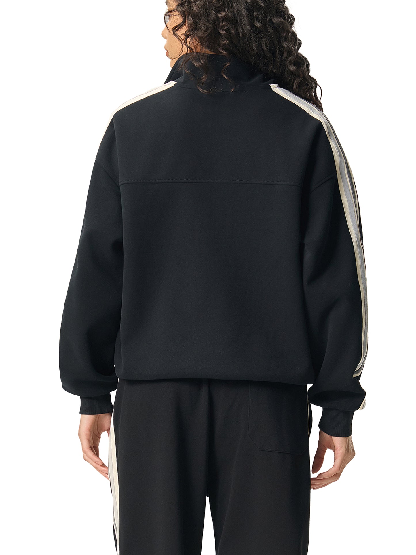 Unisex Oversized Stand Collar Sweatshirt – Cotton Blend