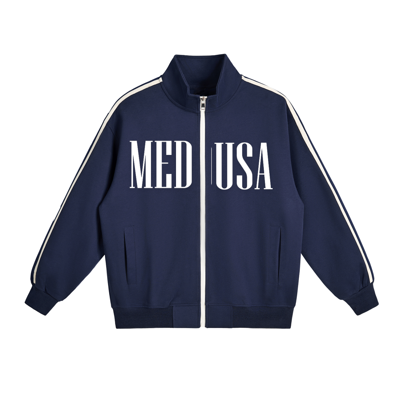 Unisex Oversized Cotton-Blend Sweatshirt – Thick, Long Sleeve, Drop Shoulder, Stand Collar