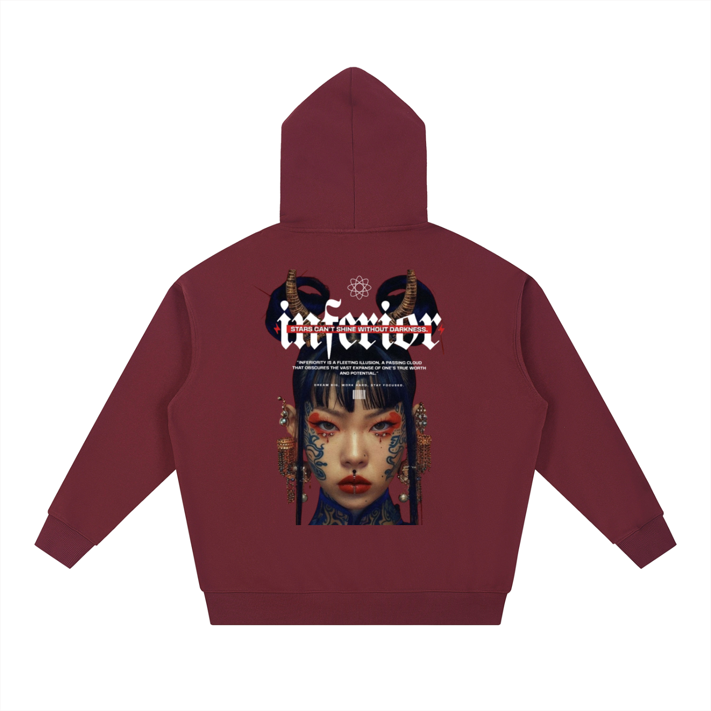 The Geisha modern tattoed hoodie