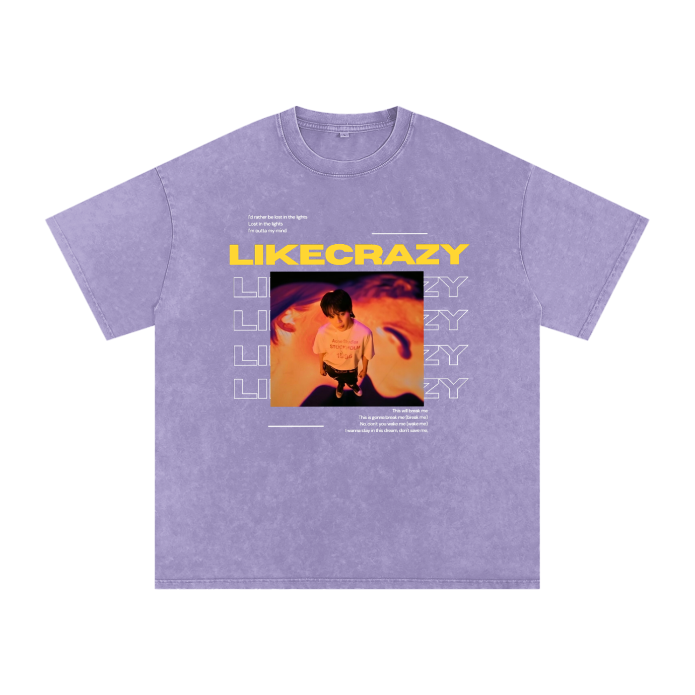 Jimin like crazy Acid Wash Oversize T-Shirt