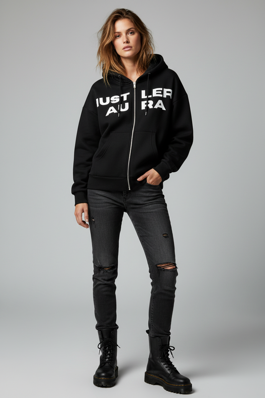 Jhope on tour Fleeced Full-Zip Boxy Hoodie