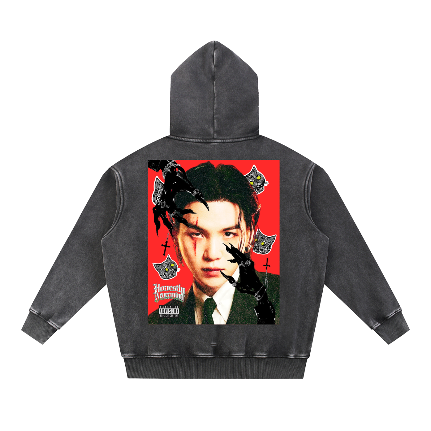 Agustd Haegum psychodelic oversized hoodie