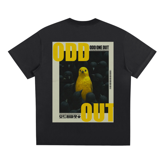 OOTD yellow bird boxy tshirt
