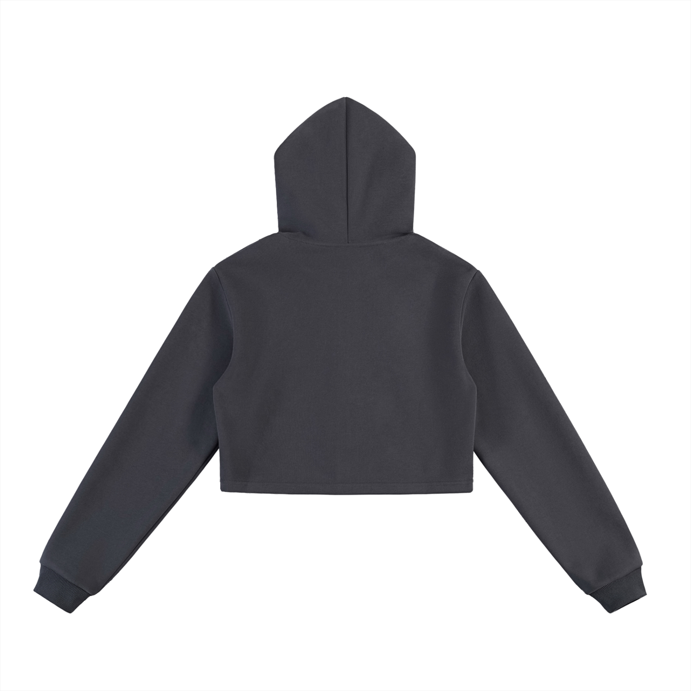 womans cropped Essential Cropped Zip-Up Hoodie