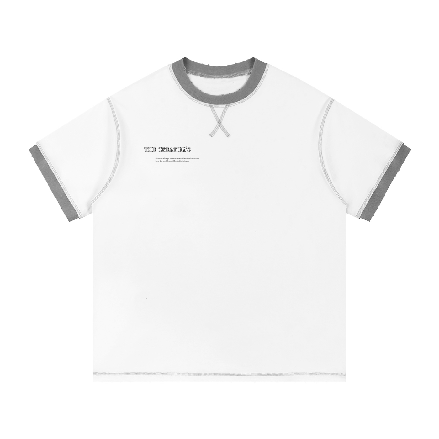 Contrast-Stitched Cotton T-Shirt