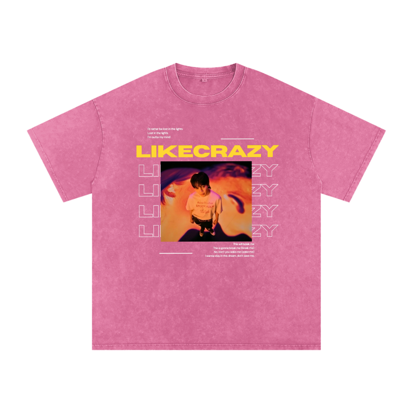 Jimin like crazy Acid Wash Oversize T-Shirt