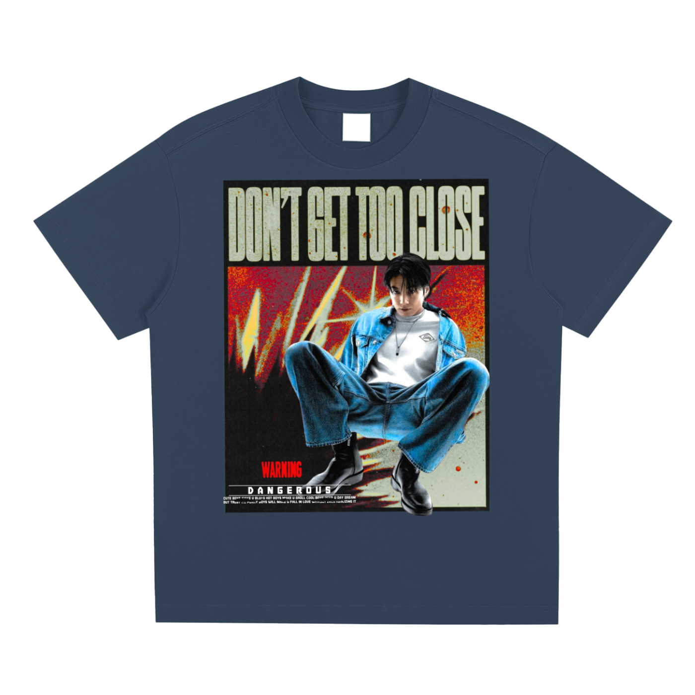 Jungkook grunge denim acid tshirt