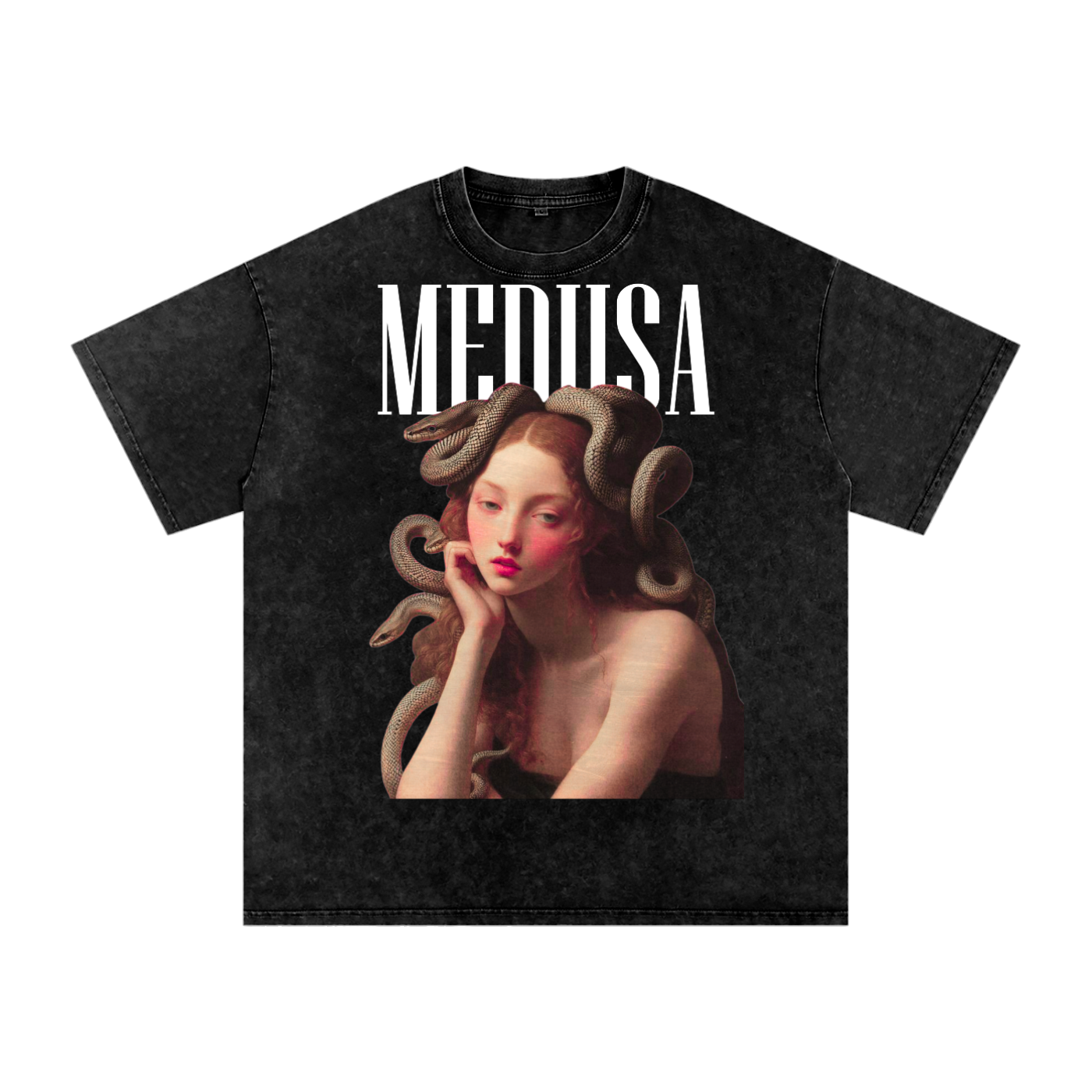 Medusa Unisex Snow Washed Cotton T-Shirt