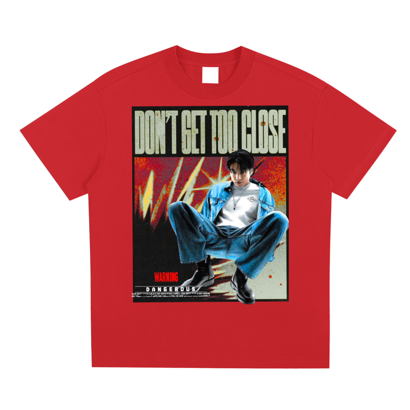 Jungkook grunge denim acid tshirt