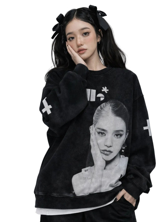 MONO idle acid wash sweatshirt