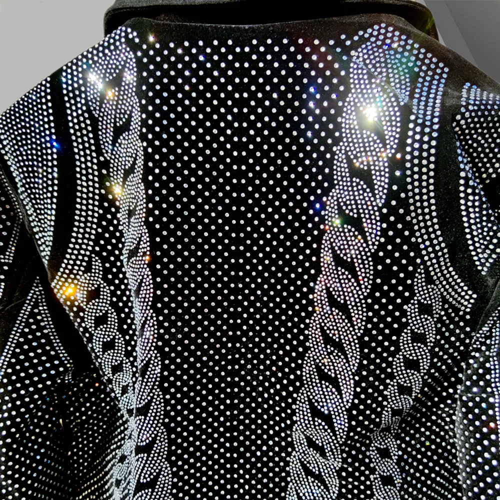 Diamond Rhinestones Jacket Punk Club Outfit