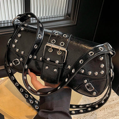 Trendy Punk Style Steampunk Gothic Style Y2K bag