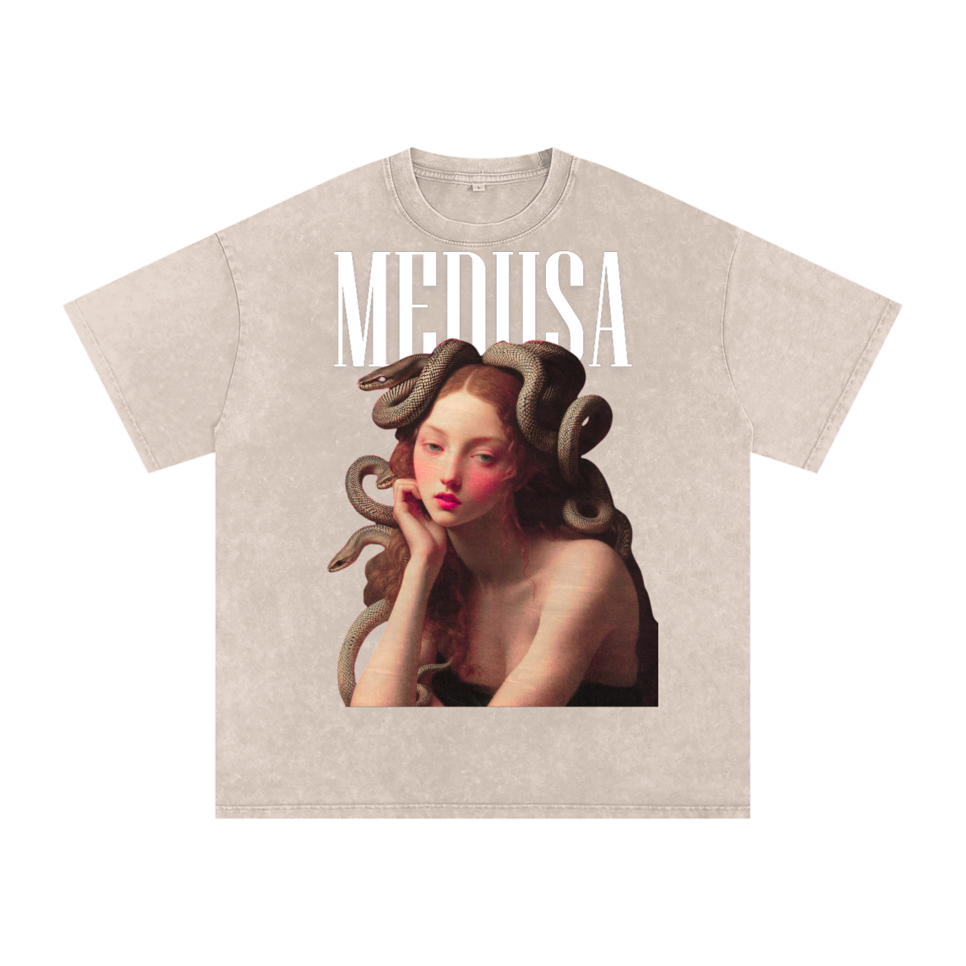 Medusa Unisex Snow Washed Cotton T-Shirt