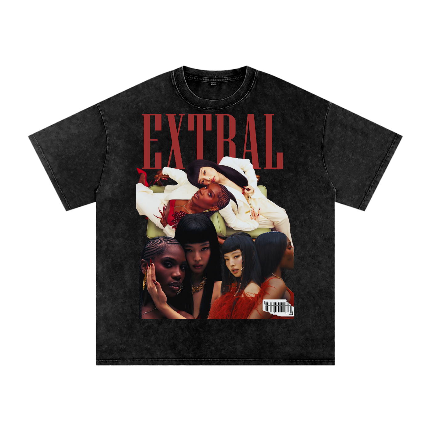 ExtraL Snow Washed Oversized Cotton T-Shirt