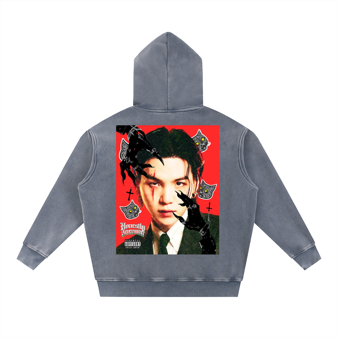 Agustd Haegum psychodelic oversized hoodie