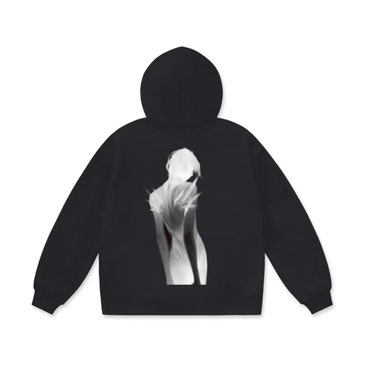 Art human boxy hoodie