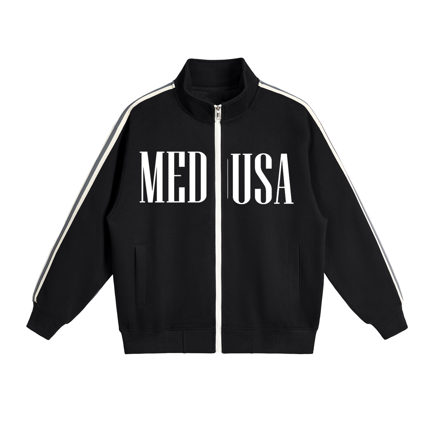 Unisex Oversized Cotton-Blend Sweatshirt – Thick, Long Sleeve, Drop Shoulder, Stand Collar