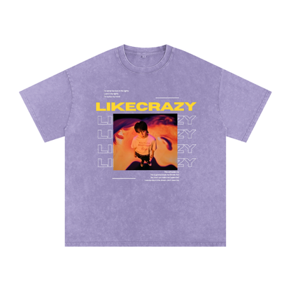 liliac color tshirt with bts jimin 