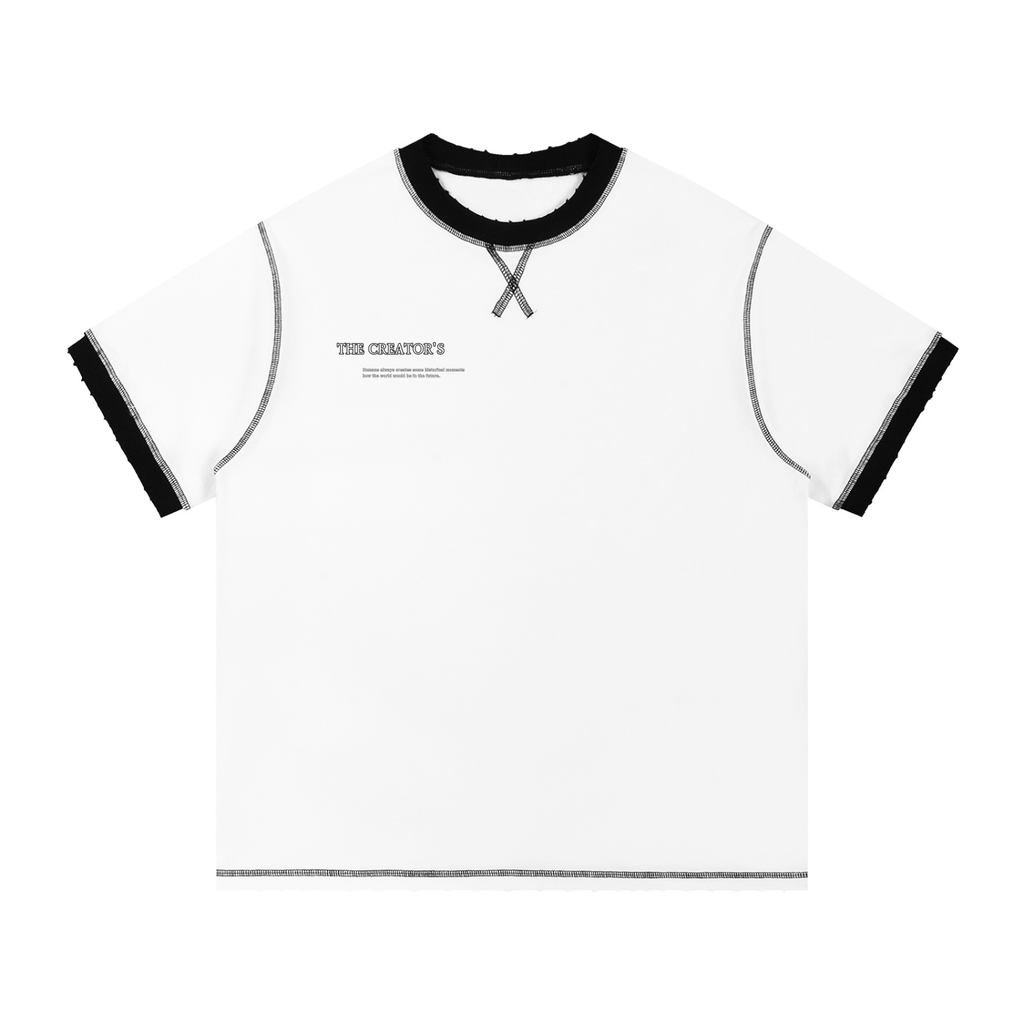 Contrast-Stitched Cotton T-Shirt