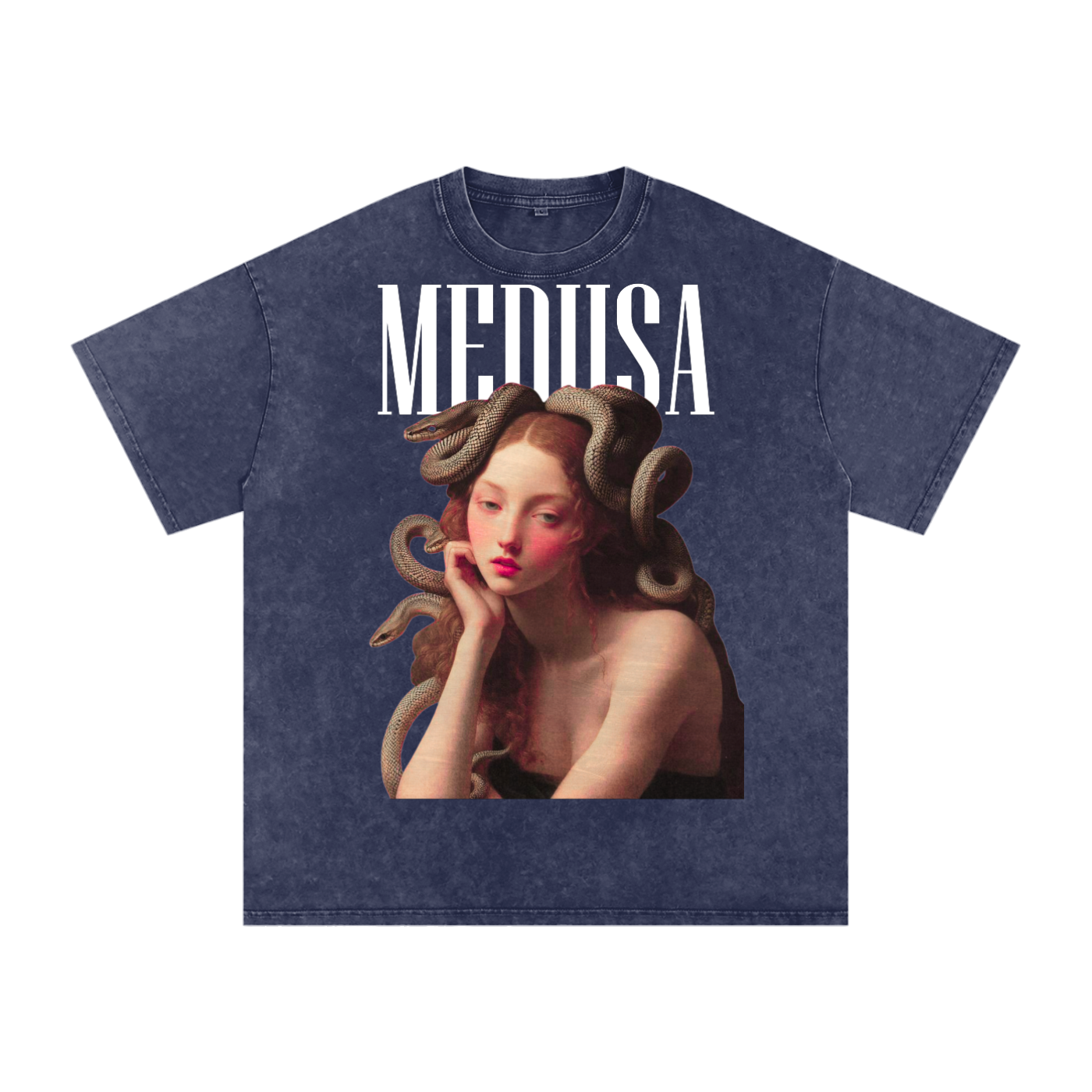 Medusa Unisex Snow Washed Cotton T-Shirt