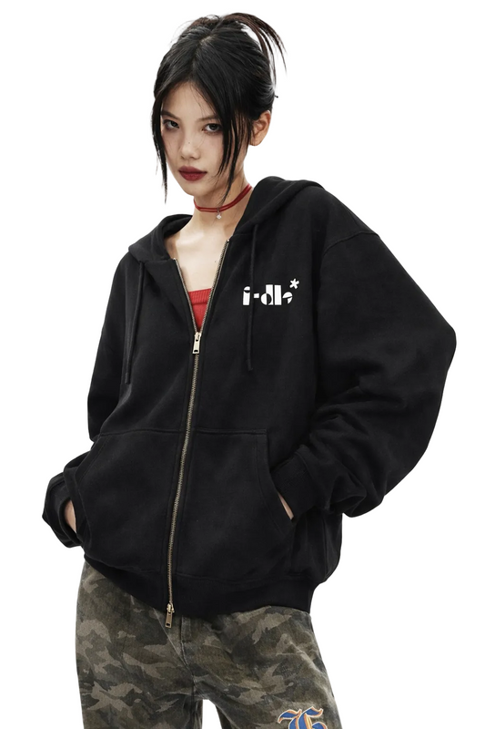 idle mono Fleece Boxy Hoodie