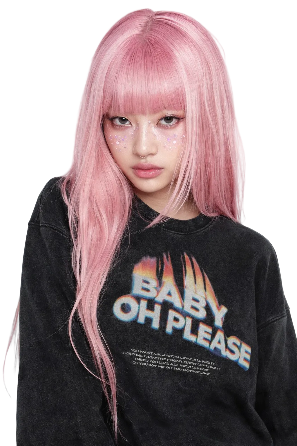 Baby Oh please acid wash sweatshirt