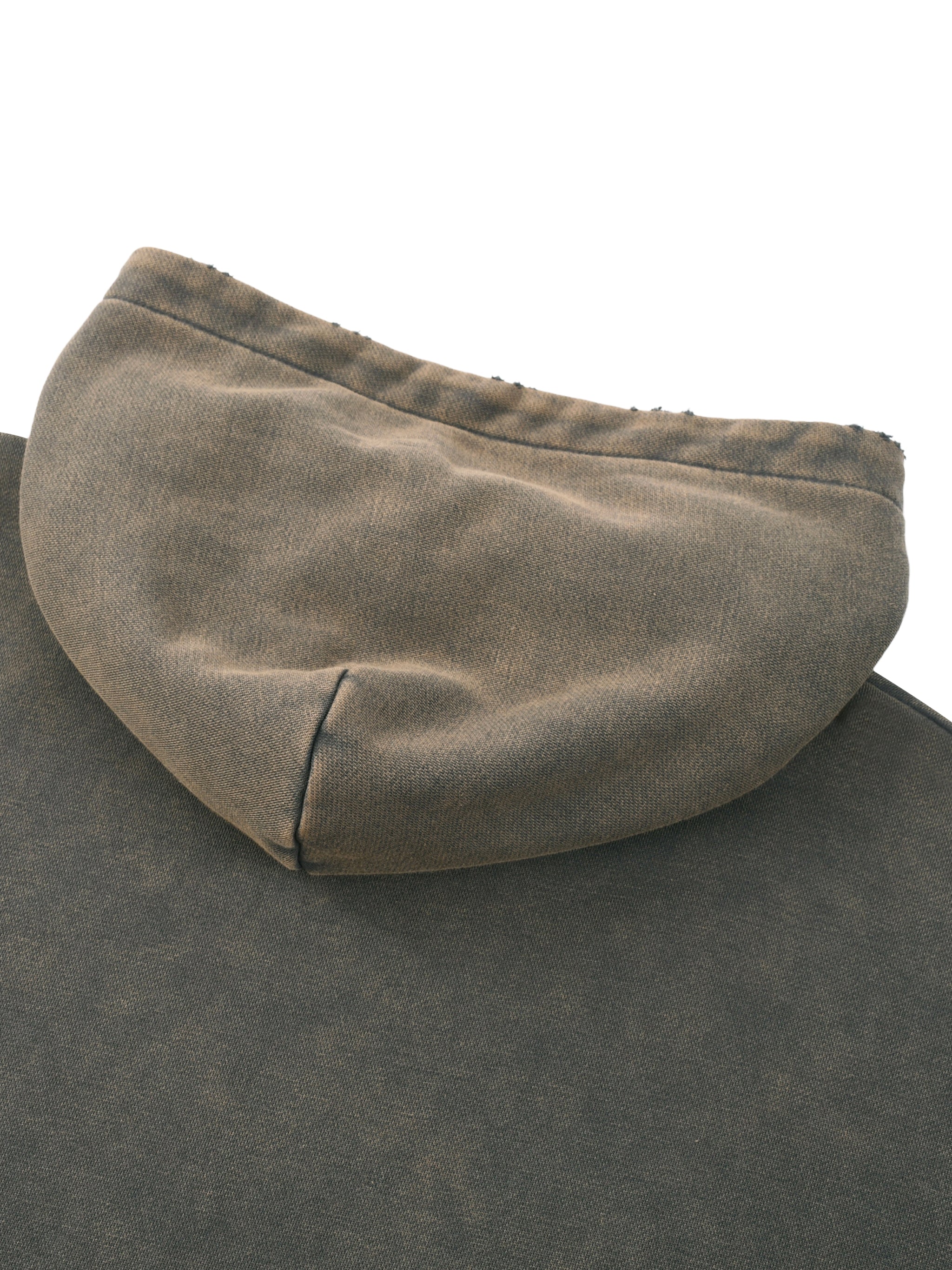 New woman Vintage Washed Frayed-Hem Hoodie