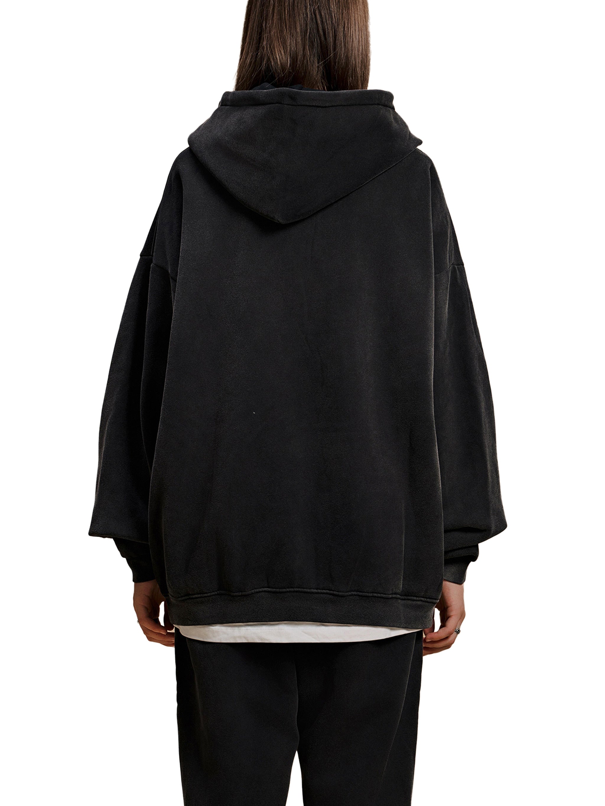 Killin it girl Fade Contrast Tape Fleece Hoodie