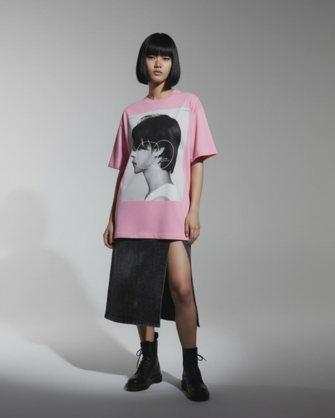 Load video: model with black hoodie and pants